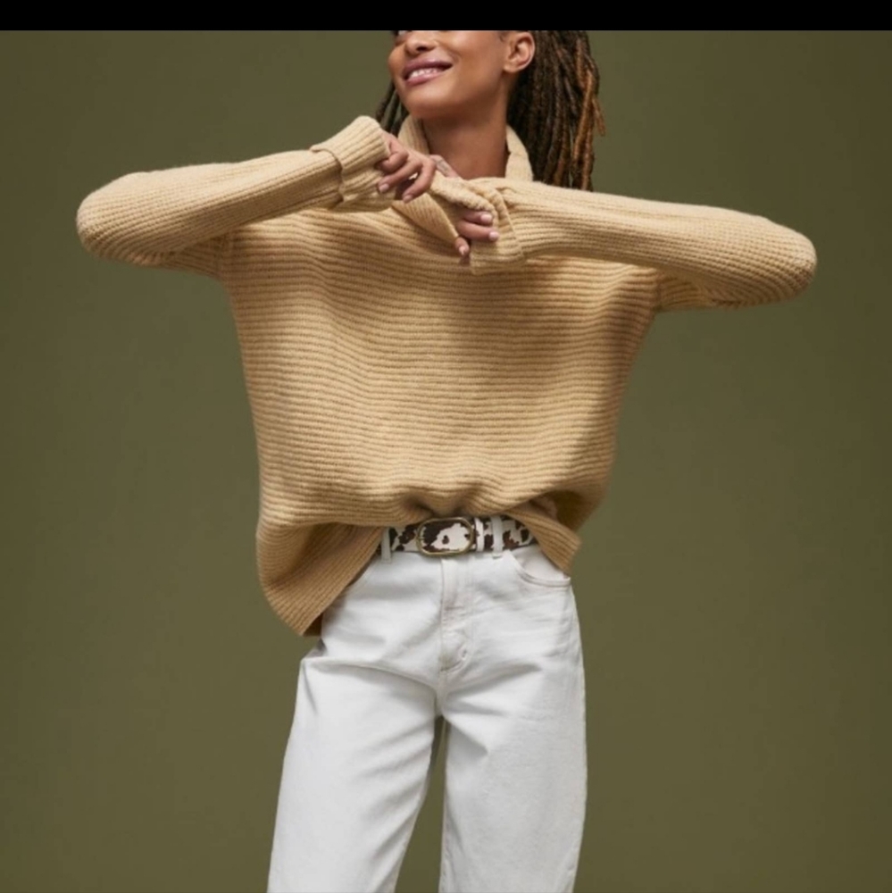 🍂 Anthropologie Pilcro Cowl Neck Sweater Sz L Excellent Used Cond & AUTHENTIC🍂